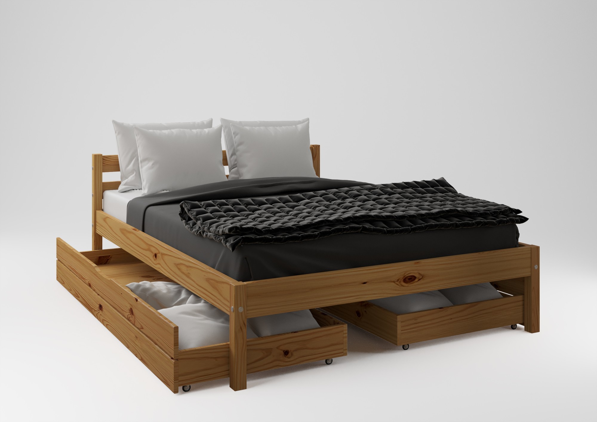 

Кровать двуспальная CUBUS МИРАНТИ 180х190 без ящиков орех