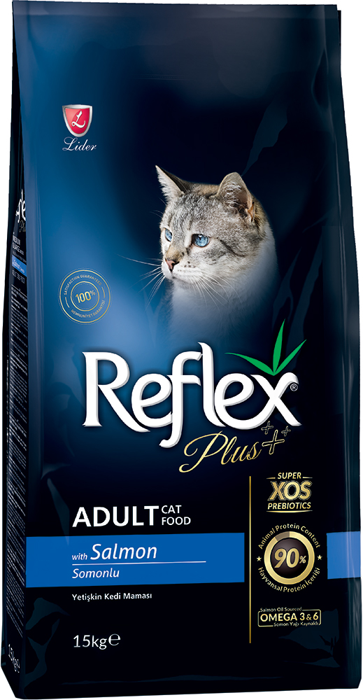 

Сухой корм Reflex Plus полноценный и сбалансированный для котов с лососем 15 кг