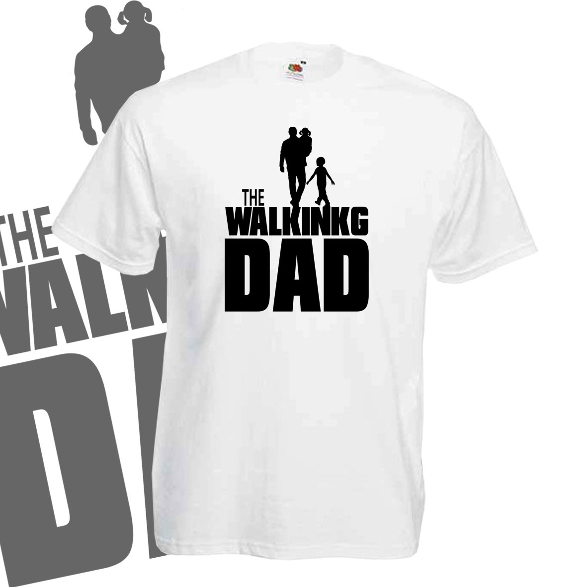 

Футболка GBI "Walking dad" прямая классика, белый, хлопок, XXL, ФБ-0082