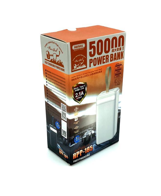 

Внешний Аккумулятор Remax Leader 50000mAh Белый (RPP-185)