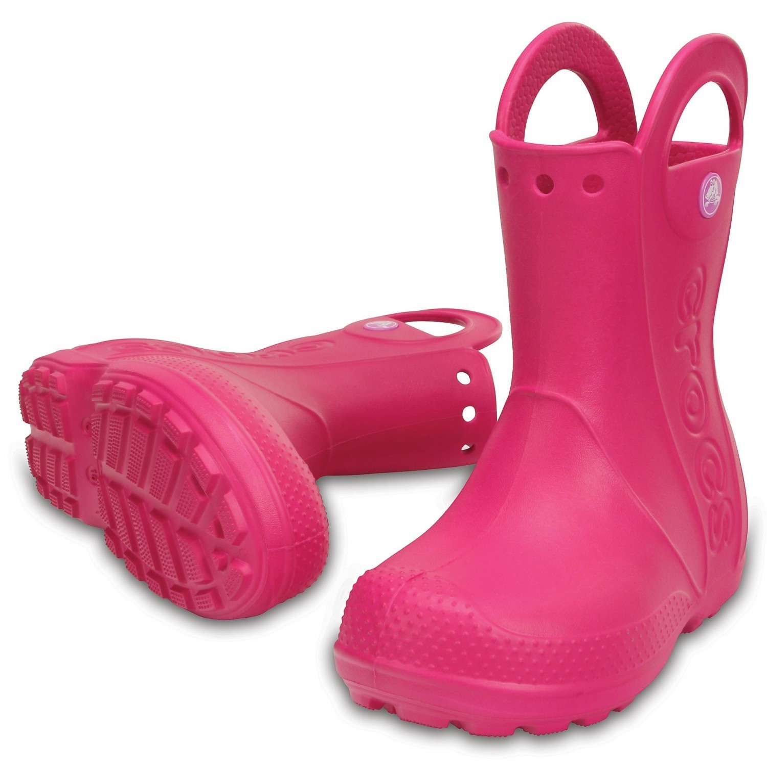 

Сапоги Crocs Handle It Rain Boot, J1, розовые, 32-33
