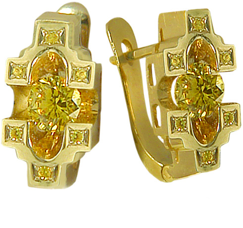 

Серьги из желтого золота Alexs Jewel C025-3645