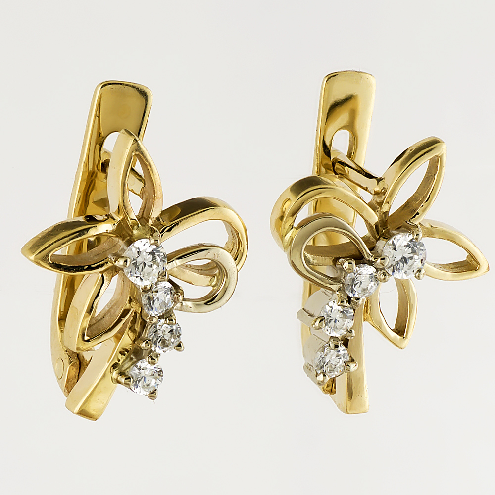 

Серьги из желтого золота Alexs Jewel C122-3902