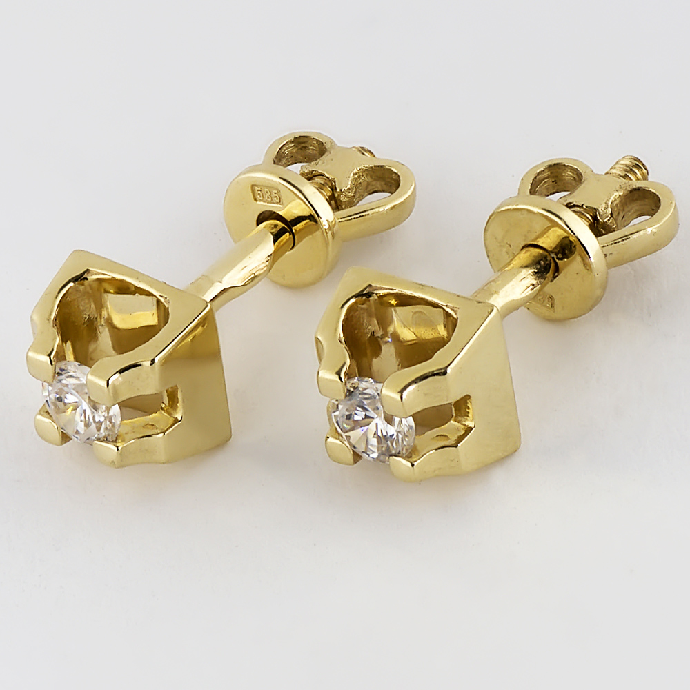 

Серьги из желтого золота Alexs Jewel C055-4108