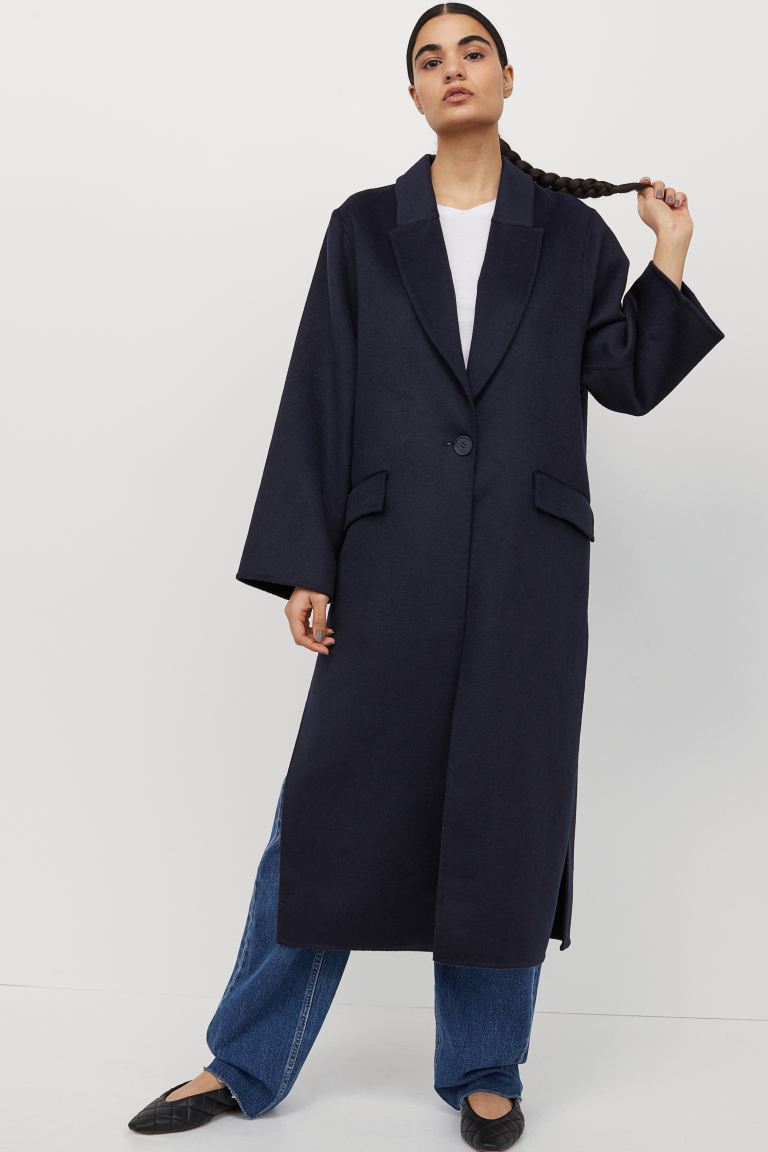 

Пальто H&M  Сине-черный, Пальто H&M XL Сине-черный