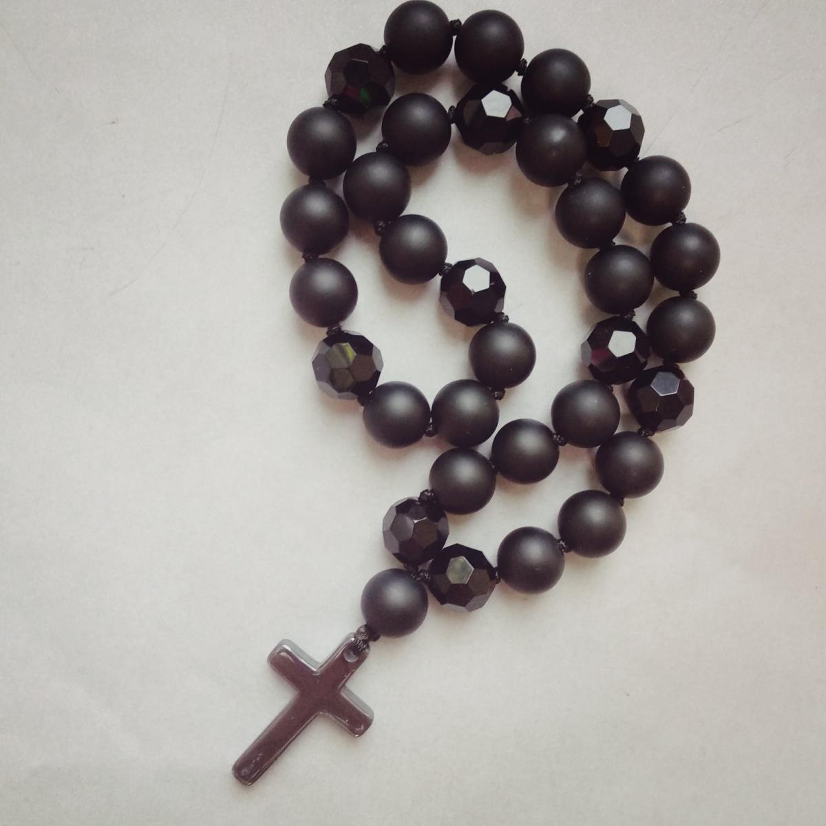 

Православні чотки Mala Moon із моріона і шунгіта 10мм (R-85)