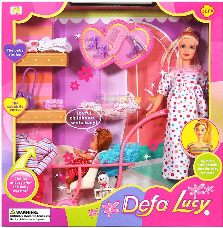

Кукла Defa Lucy с ребенком и коляской (RT8049)