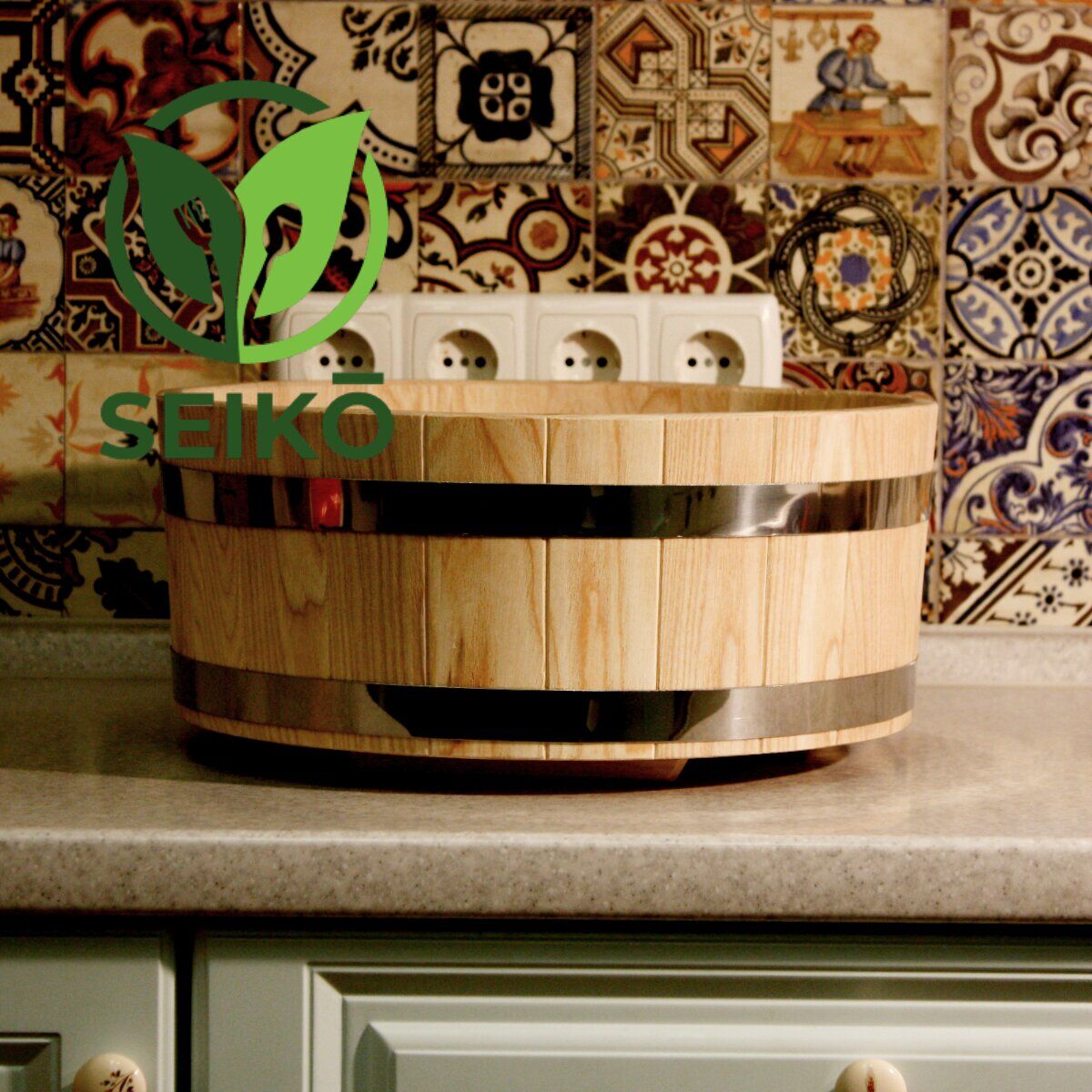 

Кадка для приготовления риса Хангири из ясеня Seikō™, 10 литров, диаметр 39 см Original