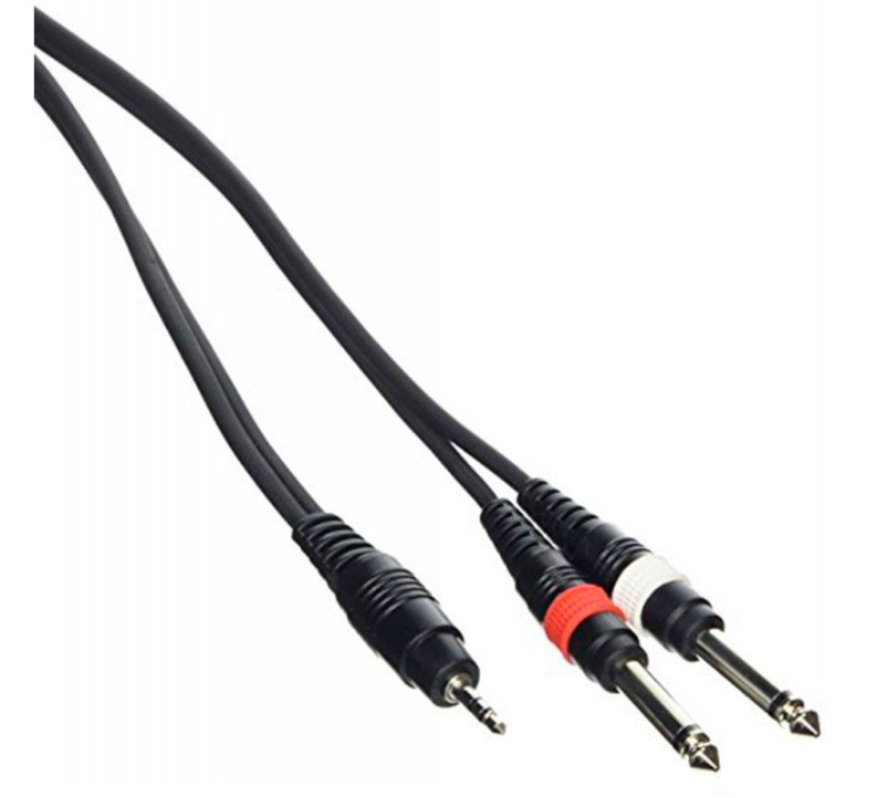 

Готовый аудио кабель Jack 3,5 stereo — 2xJack 6,3 mono BIG YC005 1.5м