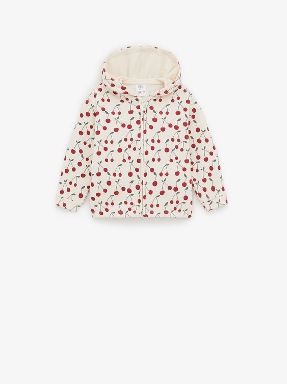 

Толстовка Zara 86см молочный вишни 1880350712