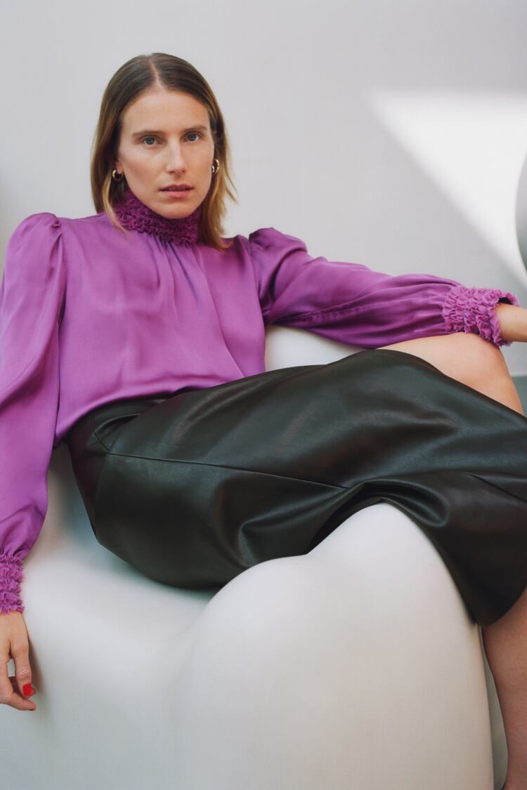 

Блуза Zara  фиолетовый 3564172648, Блуза Zara L фиолетовый 3564172648