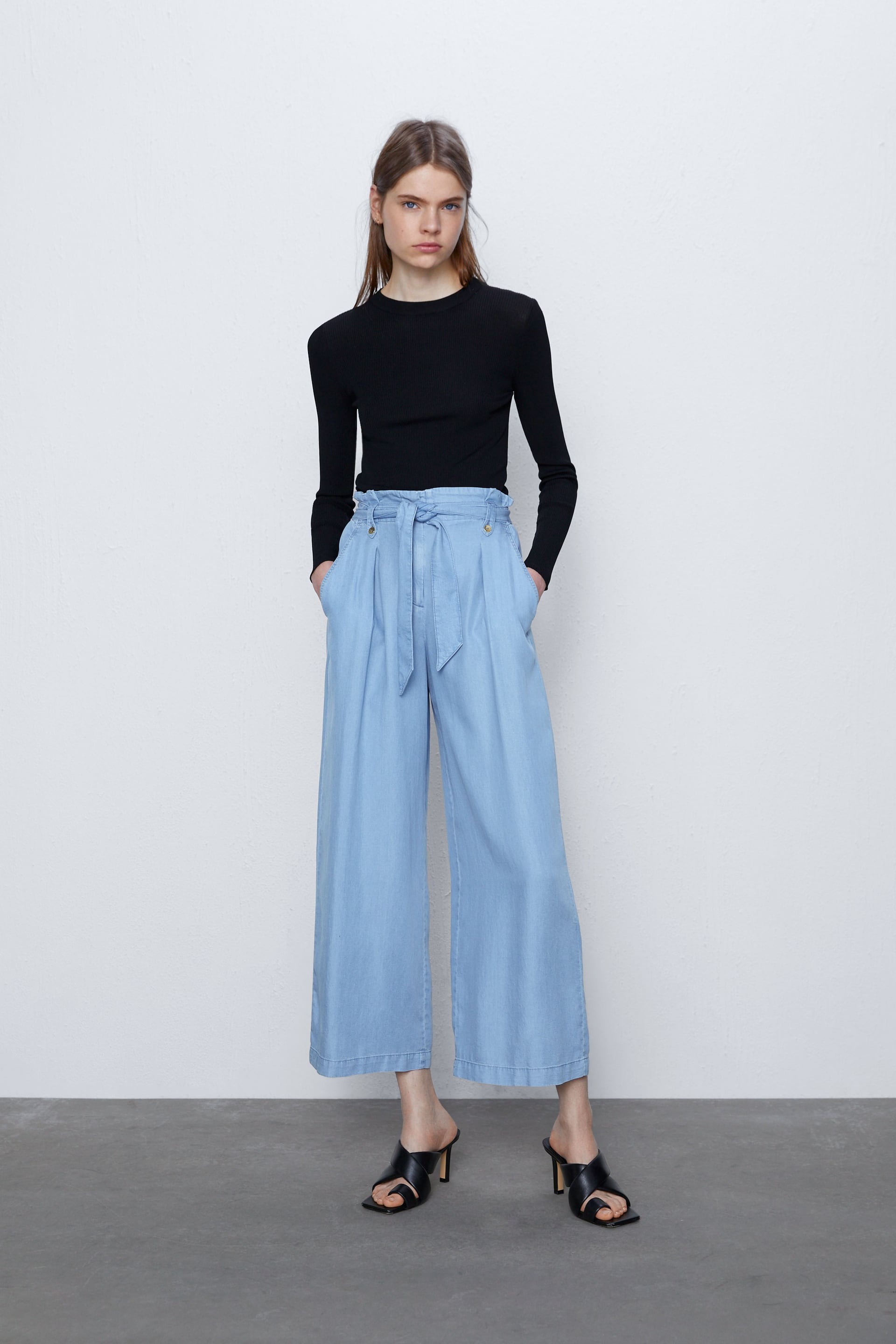 

Брюки Zara  голубой 2526747406, Брюки Zara XS голубой 2526747406