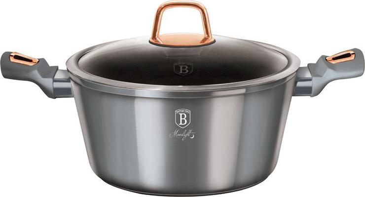 

Кастрюля Berlinger Haus Moonlight Edition 6.1л с титановым покрытием Серо голубая