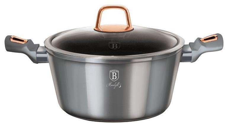 

Кастрюля Berlinger Haus Moonlight Edition 4.1л с титановым покрытием Серо голубая