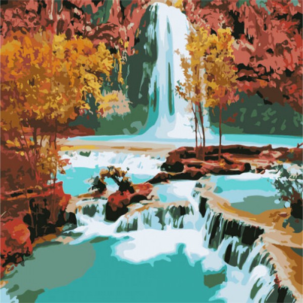 

Картина по номерам "Водопад" 40*50см