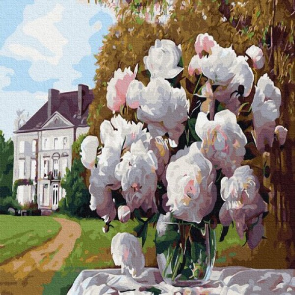 

Картина по номерам "Пионы в барском саду" 40*50см
