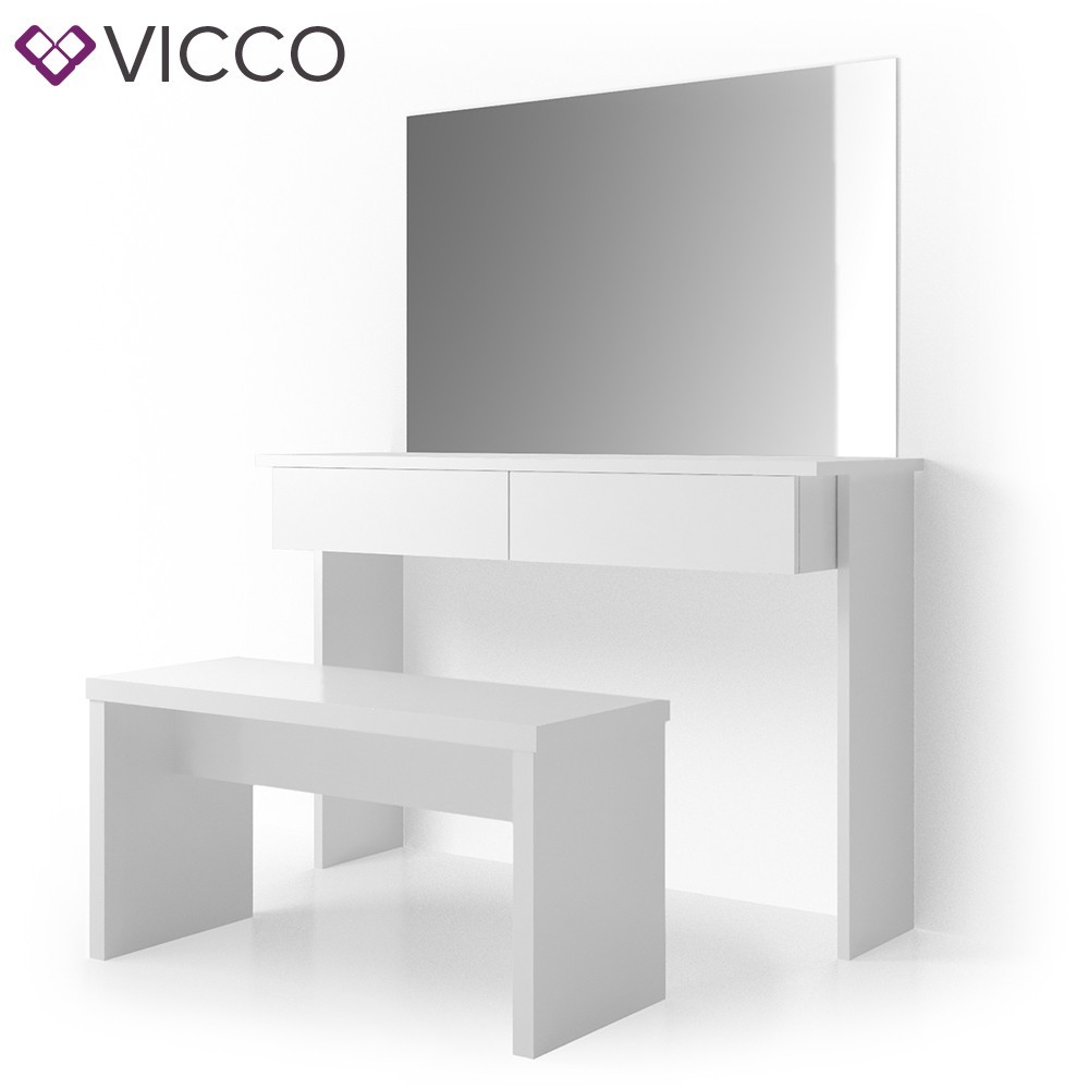 

Туалетный столик 120x83 Vicco Azur со скамейкой , белый глянец