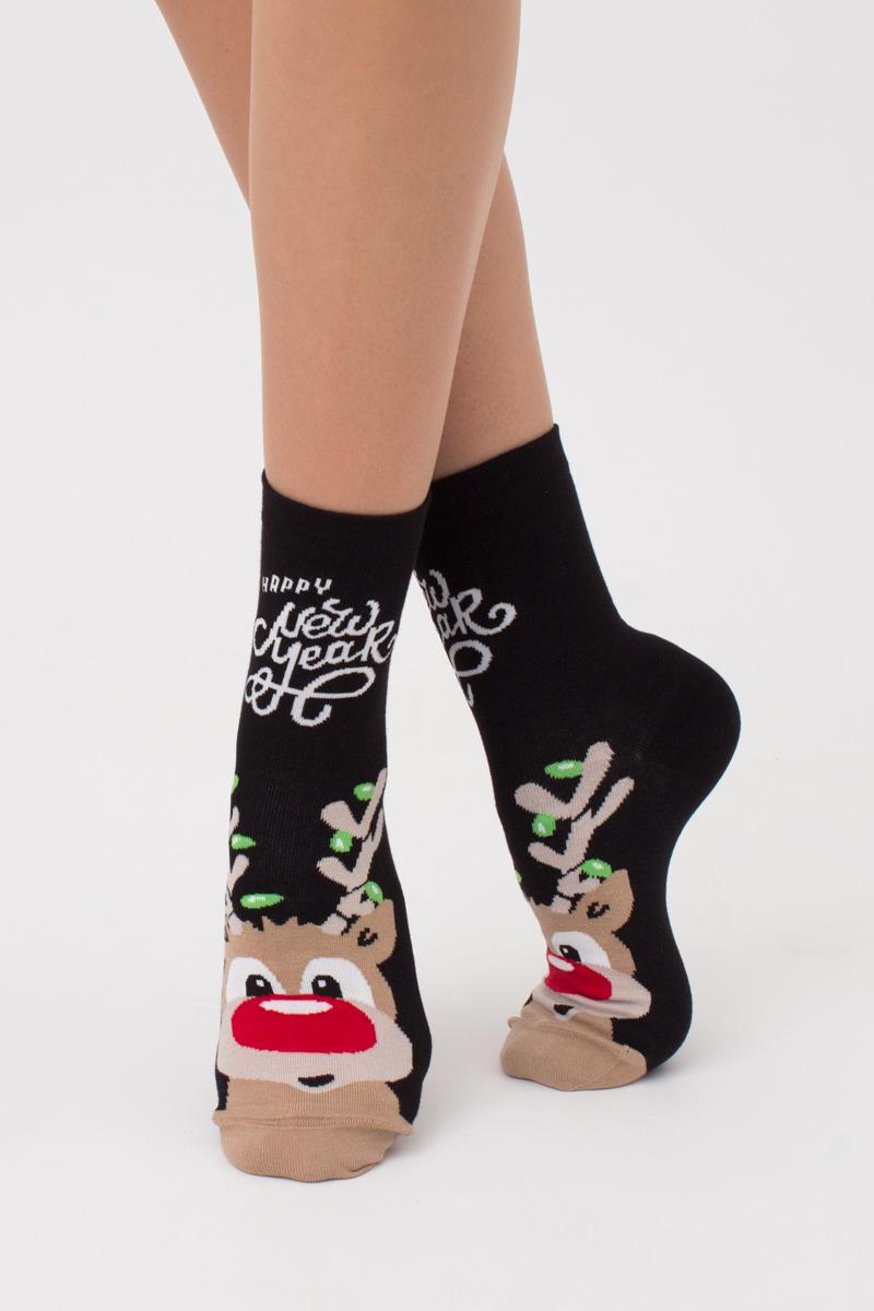 

Носки с рисунком GIULIA WS3 NEW YEAR 2103 - р Black, Носки с рисунком GIULIA WS3 NEW YEAR 2103 36-40 р Black