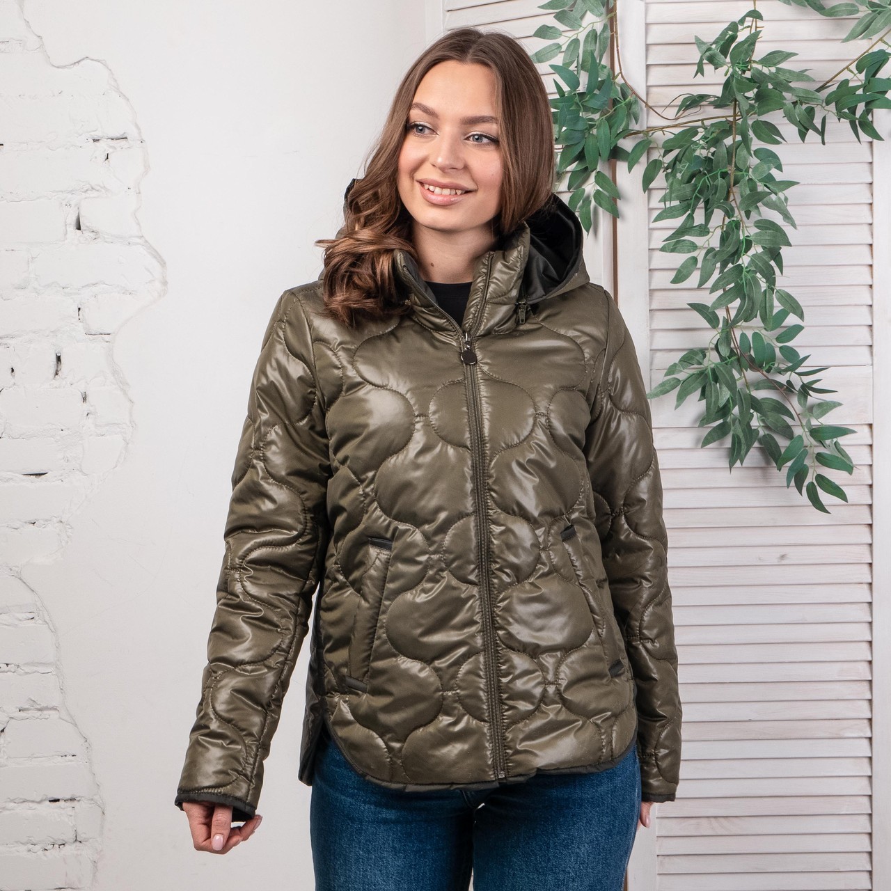 

Демисезонная женская куртка больших размеров UF-Fashion Стежка-j  хаки, Демисезонная женская куртка больших размеров UF-Fashion Стежка-j 50 хаки