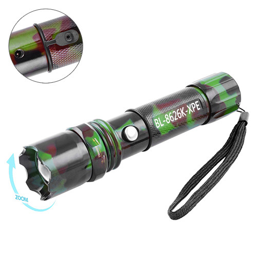 

Ручной фонарь Police T8626K-XPE ЗУ 220V/12V 1х18650/3хААА zoom Камуфляж (L- 412)