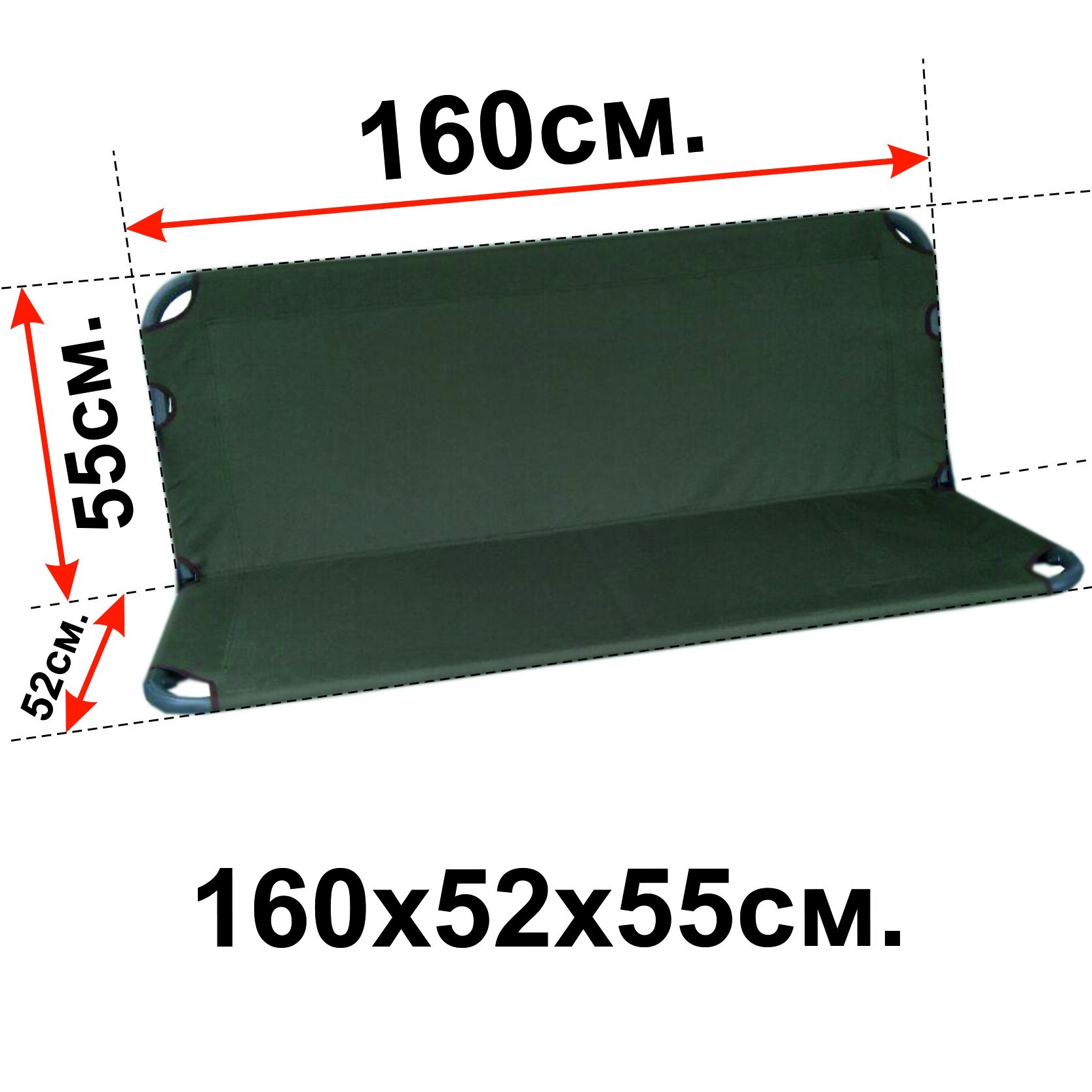 

Сидения на садовую качелю размер 2XL(160х52х55) цвет хаки