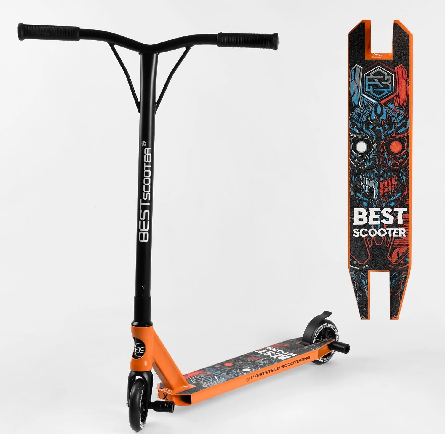 

Самокат трюковый Best Scooter HIC-система, с пеги 18378 Orange (18378)