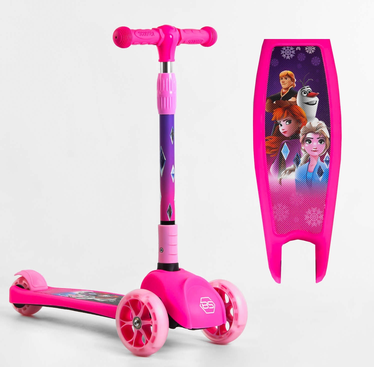

Самокат Best Scooter свет колес и дисков Pink (88361)