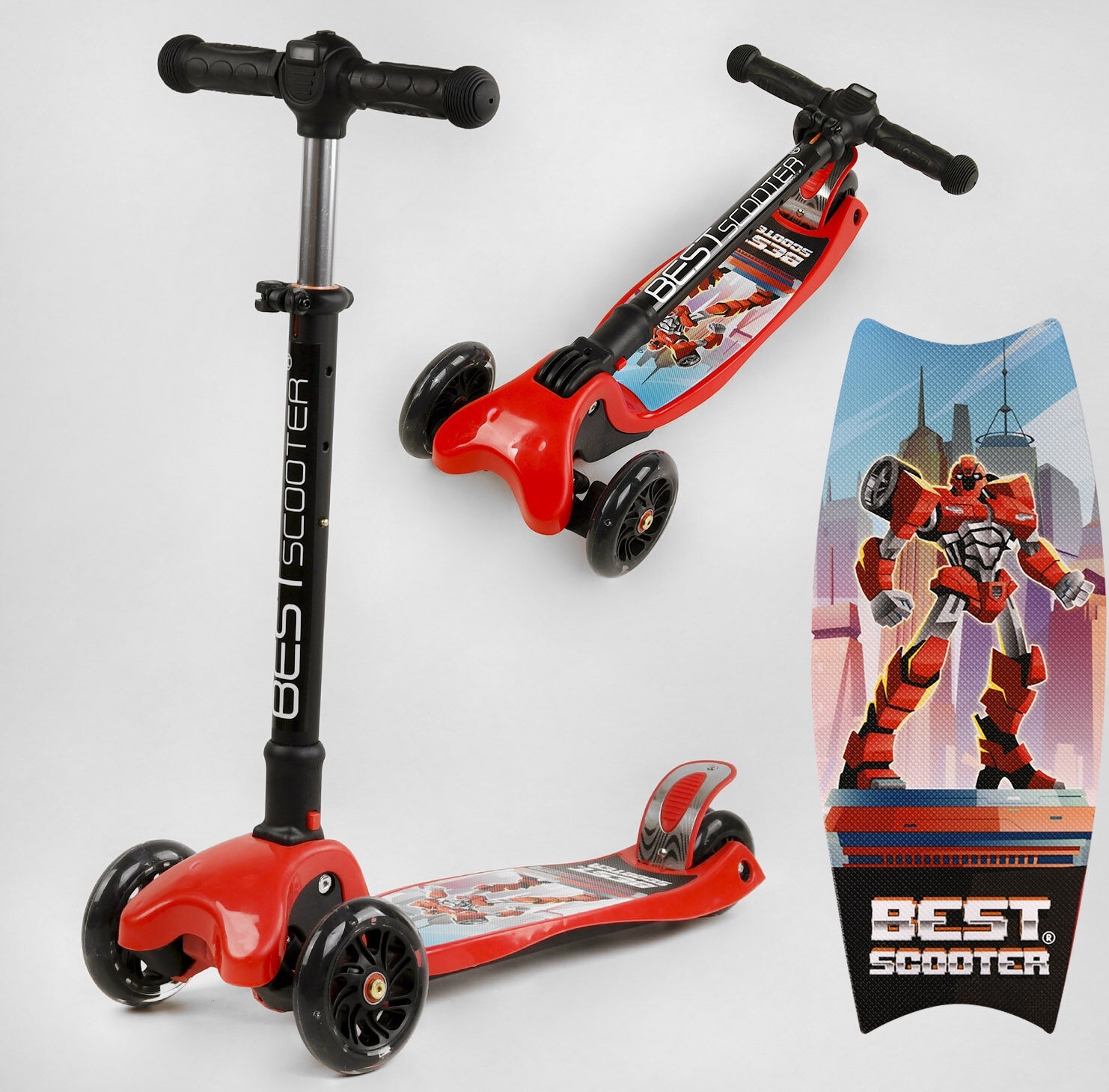 

Самокат Best Scooter MAXI Black-Red (L-9658)