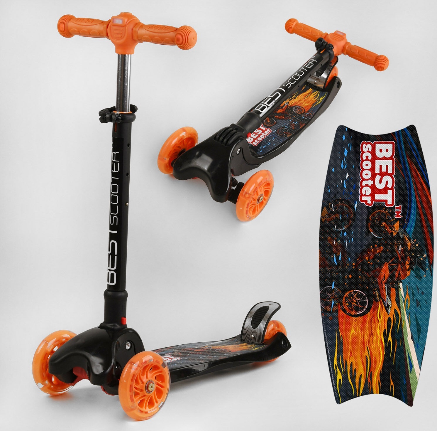 

Самокат Best Scooter MAXI Black-Orange (L-7841)