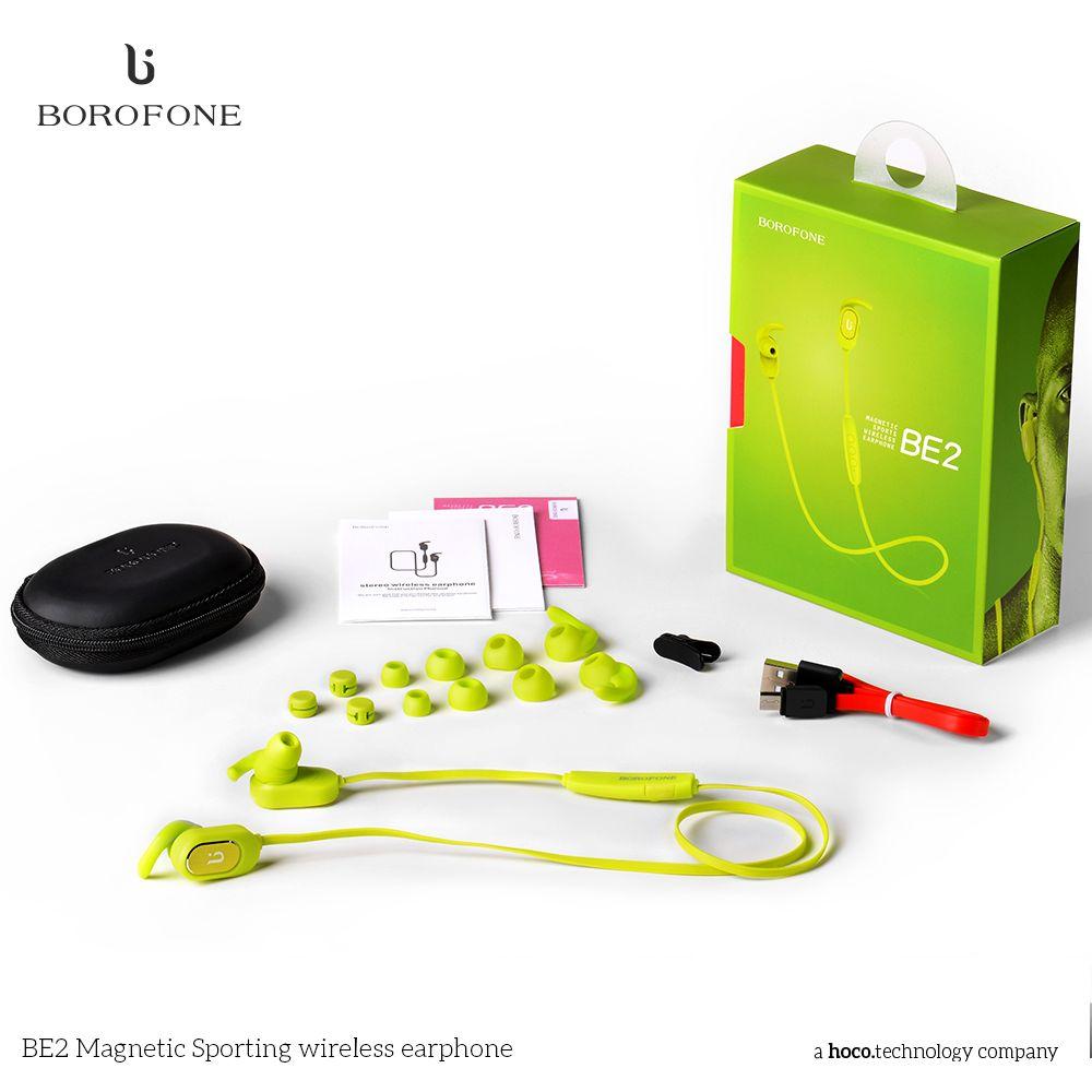 

Наушники Borofone BE2 Magnetic Sport Bluetooth Green