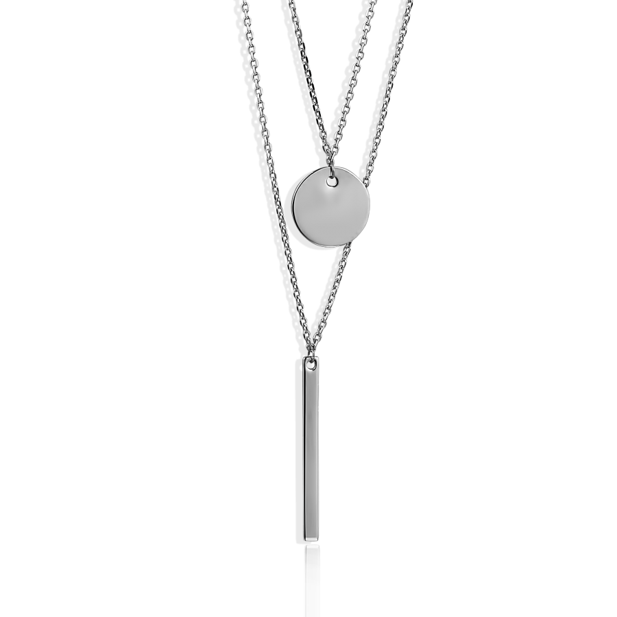

Колье Qzsilver (908-01145) Серебро Белый 40 размер
