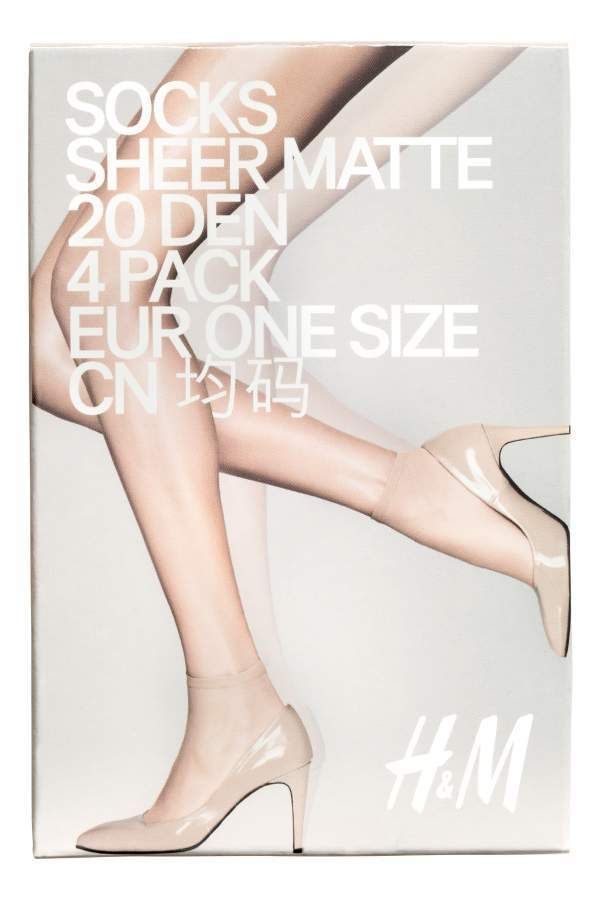 

Носки капроновые (4 пары) H&M   бежевый 912156224, Носки капроновые (4 пары) H&M 35 42 бежевый 912156224