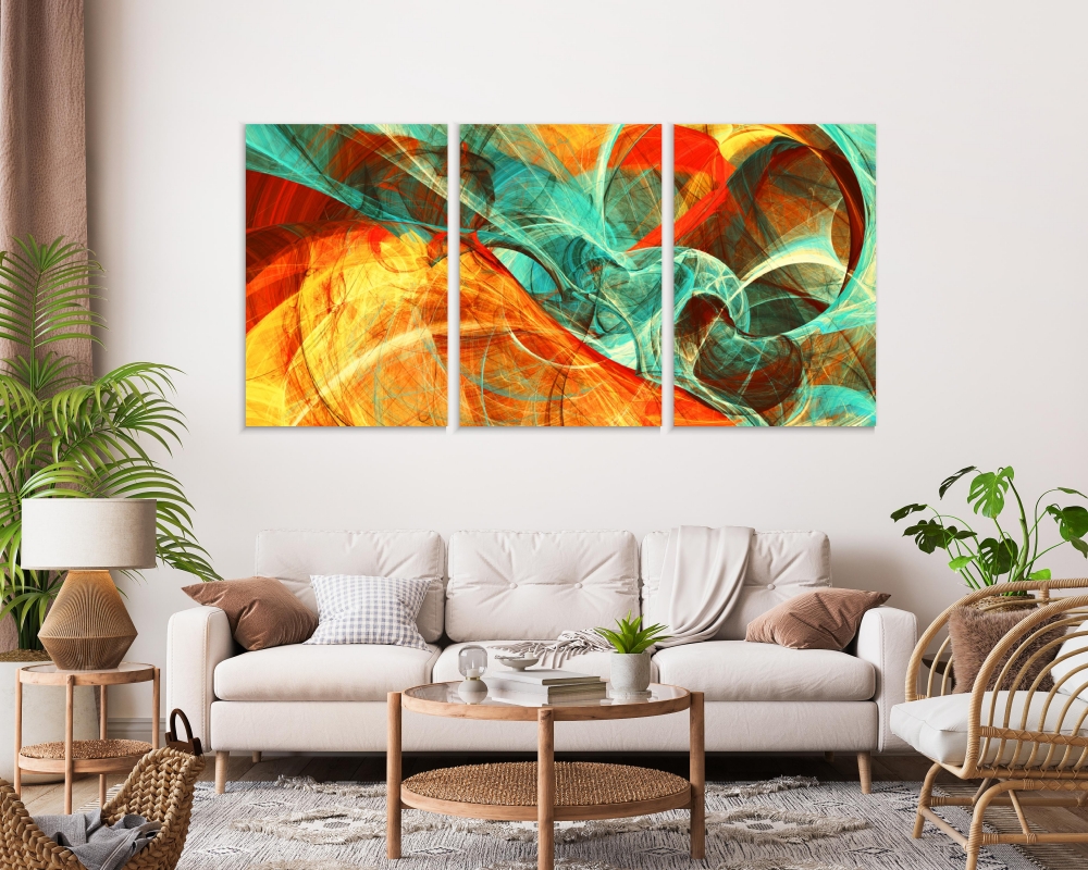 

Картина на холсте Модульные Модульная картина Bright Dynamic Background 3 картины 25х50 см.