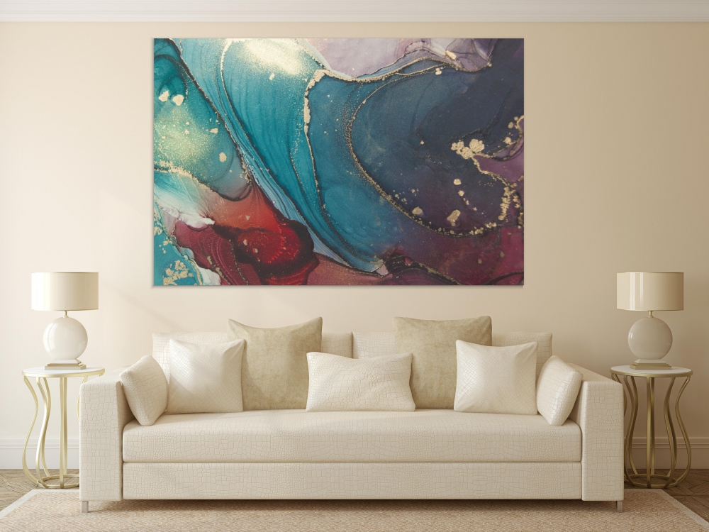 

Картина на холсте Абстракция Mixture Of Dark Blue And Purple Colors 75х100 см.