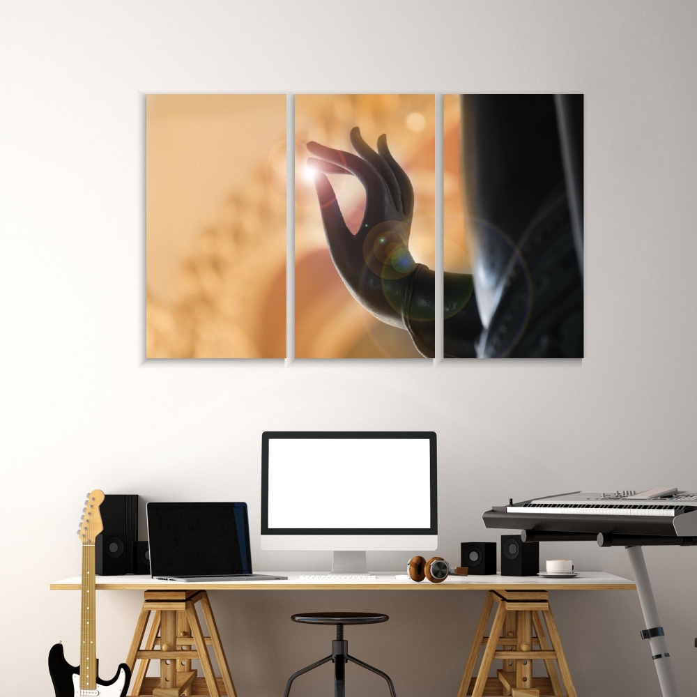 

Картина на холсте Модульные Модульная картина Buddha's Hand 3 картины 30х60 см.