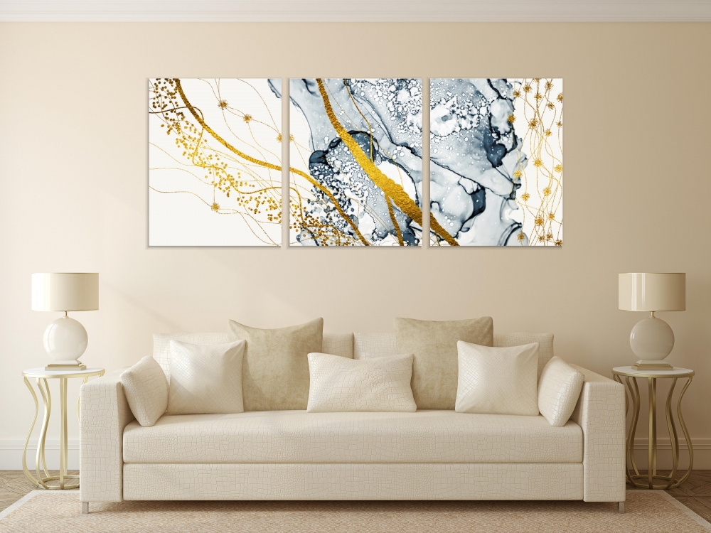 

Картина на холсте Модульные Модульная картина Abstract Clouds 3 картины 70х140 см.