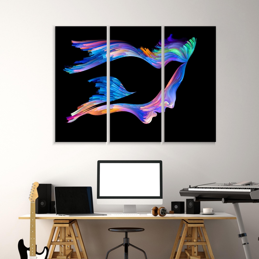 

Картина на холсте Модульные Модульная картина Bird Of Mind 3 картины 60х120 см.