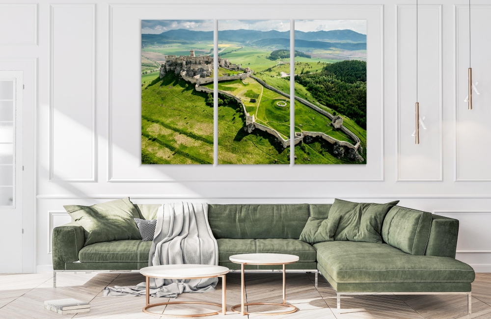 

Картина на холсте Модульные Модульная картина Spis Castle 3 картины 70х140 см.