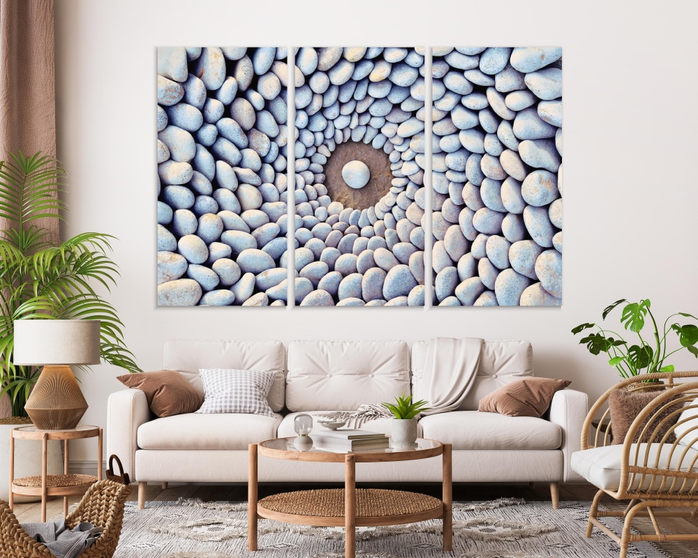 

Картина на холсте Модульные Модульная картина Sea Stones 3 картины 60х120 см.