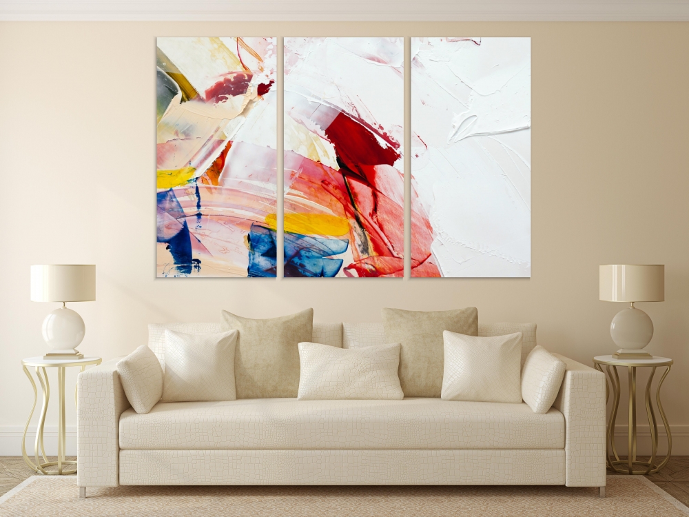 

Картина на холсте Модульные Модульная картина Painted Abstract Background 3 картины 25х50 см.