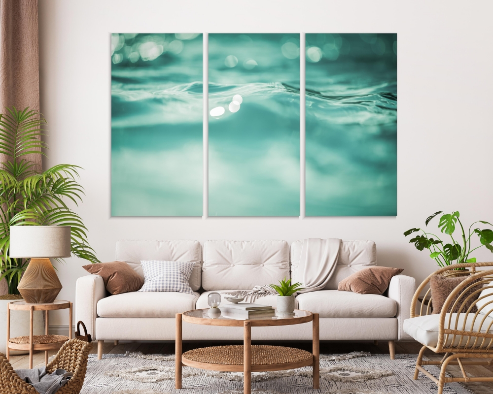 

Картина на холсте Модульные Модульная картина Sea Water 3 картины 60х120 см.