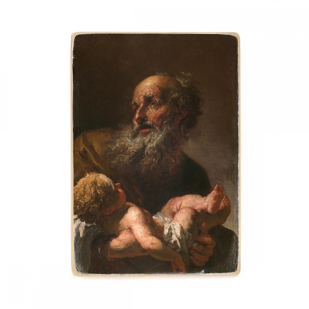 

Деревянный постер Искусство Petr Brandl - Simeon with Infant Jesus А2