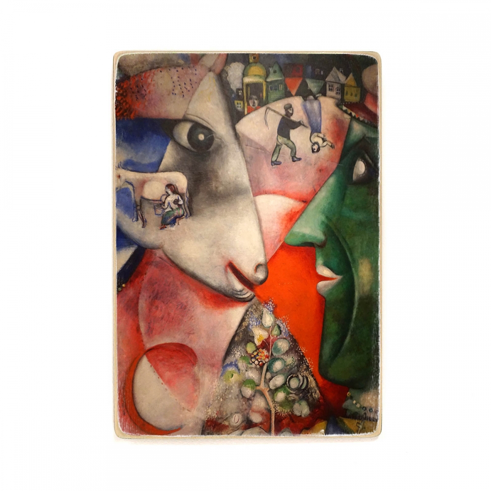 

Деревянный постер Искусство Marc Chagall - I and the Village (1911) А2