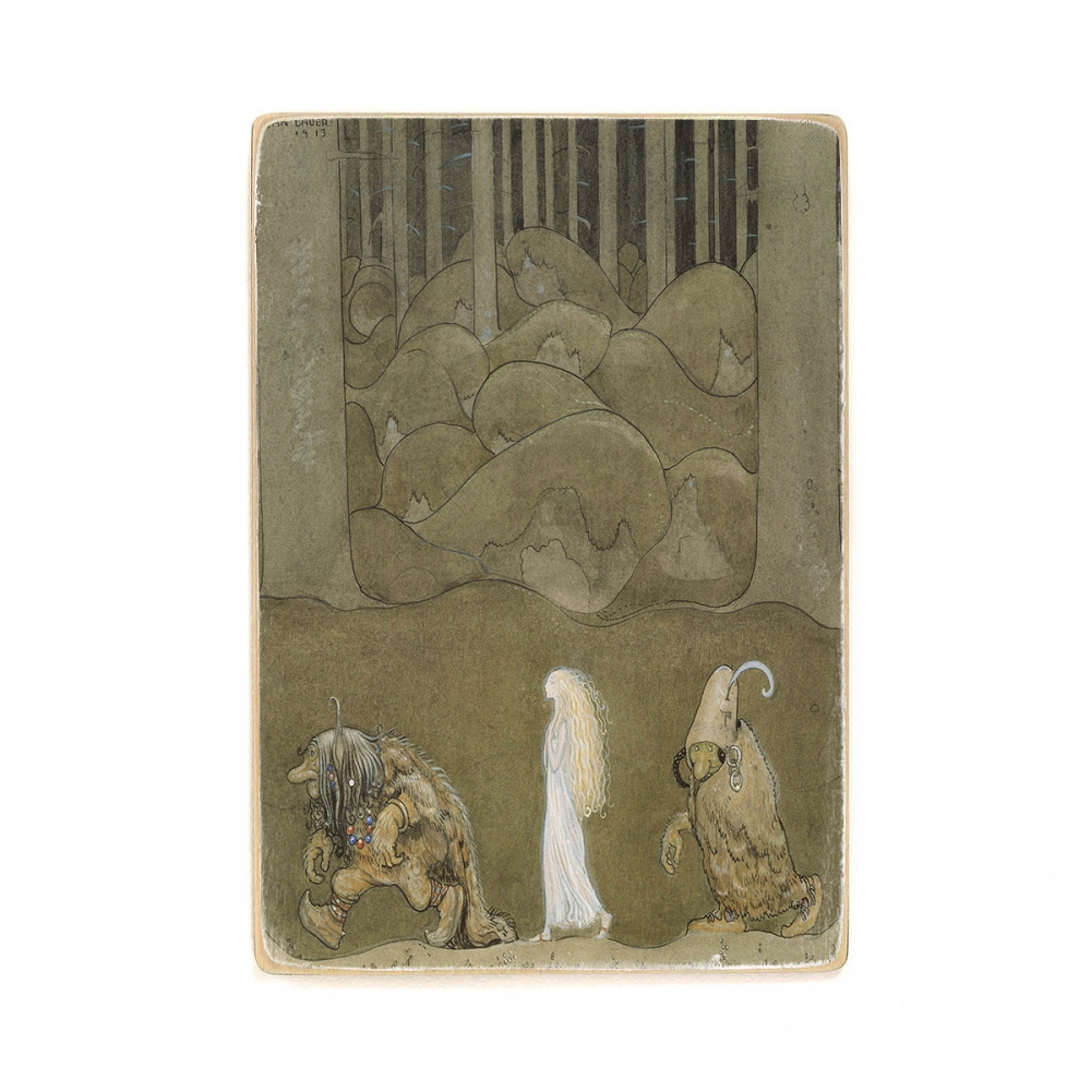 

Деревянный постер Искусство John Bauer - The Princess and the Trolls А2