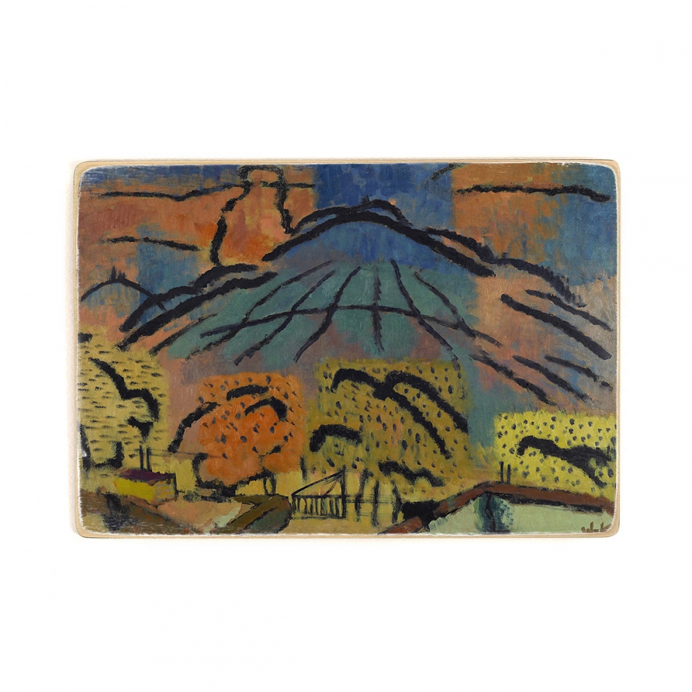 

Деревянный постер Искусство Johans Valters - Mountain near Metzinger А2
