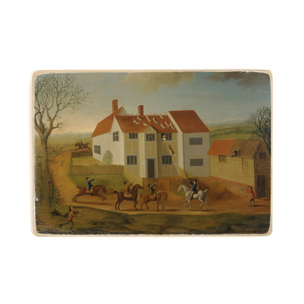 

Деревянный постер Искусство James Dunthorne - John Sidey and his Hounds at a Farmhouse near Hadleigh, Suffolk А1