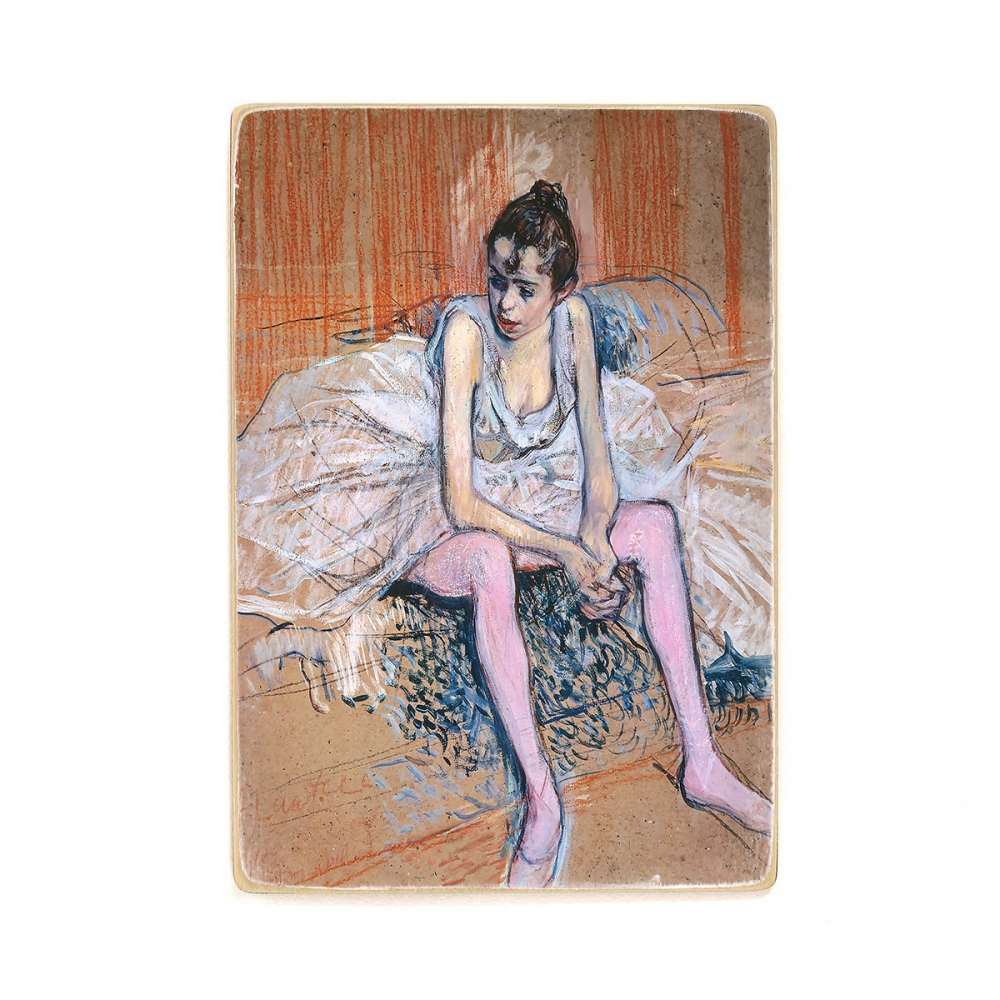 

Деревянный постер Искусство Henri de Toulouse-Lautrec - Seated Dancer in Pink Tights (1890) А2