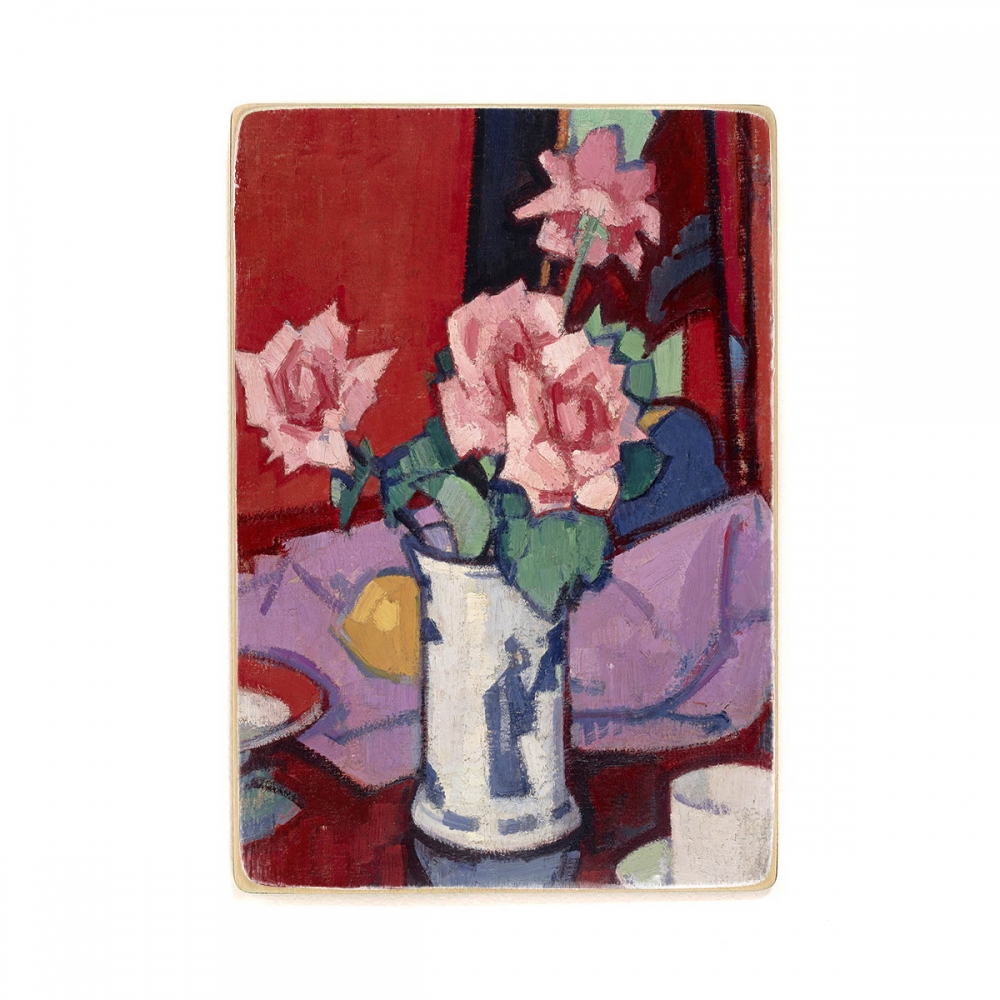 

Деревянный постер Искусство Samuel John Peploe - Pink Roses, Chinese Vase А2