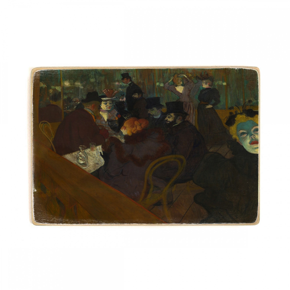 

Деревянный постер Искусство Henri de Toulouse-Lautrec - At the Moulin Rouge А2