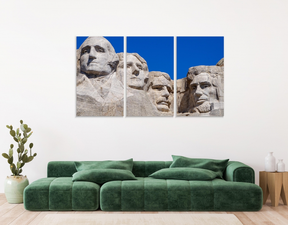 

Картина на холсте Модульные Модульная картина Monument in South Dakota 3 картины 60х120 см.